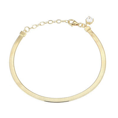 Brazalete en plata con Topacio blanco
