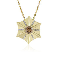 Collar en oro con Diamante champán I2 (de Melo)