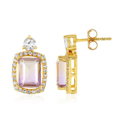 Pendientes en plata con Ametrino