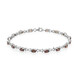 Brazalete en plata con Zircón rojo