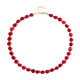Collar en plata con Cuarzo fucsia
