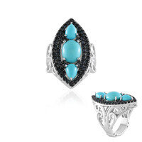 Anillo en plata con Turquesa bella durmiente (Dallas Prince Designs)
