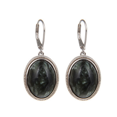Pendientes en plata con Serafinita