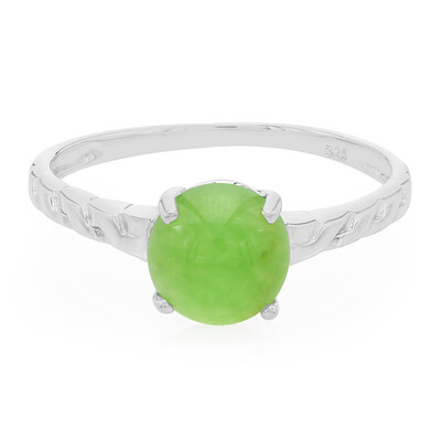 Anillo en plata con Crisoprasa imperial