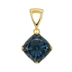 Colgante en oro con Topacio azul de Londres
