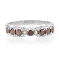 Anillo de hombre en plata con Diamante fantasía
