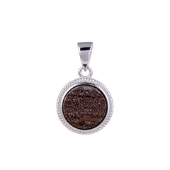 Colgante en plata con Madera drusa de Zwenkau