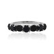 Anillo en plata con Espinela negra
