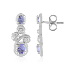 Pendientes en plata con Tanzanita