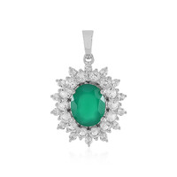 Colgante en plata con Ónix verde