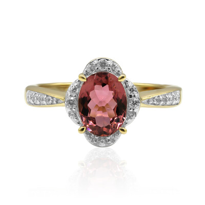 Anillo en oro con Turmalina rosa (Adela Gold)