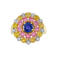 Anillo en plata con Zafiro azul de Madagascar