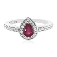 Anillo en plata con Rubí de Madagascar