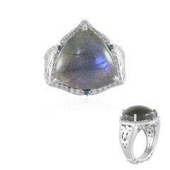 Anillo en plata con Labradorita (Dallas Prince Designs)