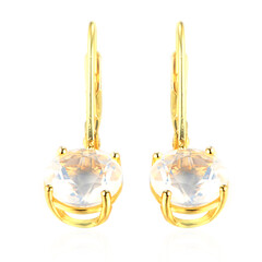 Pendientes en plata con Cuarzo azul lunar