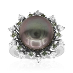 Anillo en plata con Perla cultivada de Tahití (TPC)