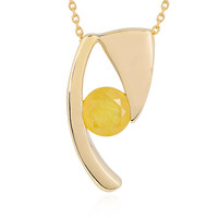Collar en plata con Zafiro amarillo de Madagascar