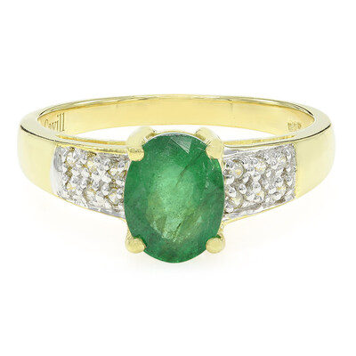 Anillo en plata con Esmeralda de Bahía