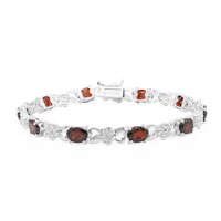 Brazalete en plata con Granate de Mozambique