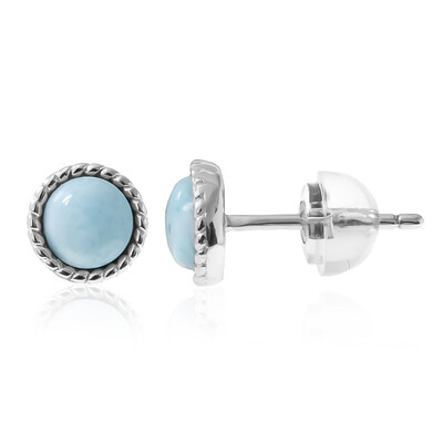 Pendientes en plata con Larimar