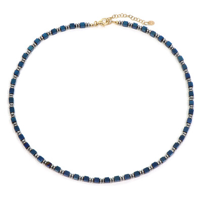 Collar en plata con Hematita azul