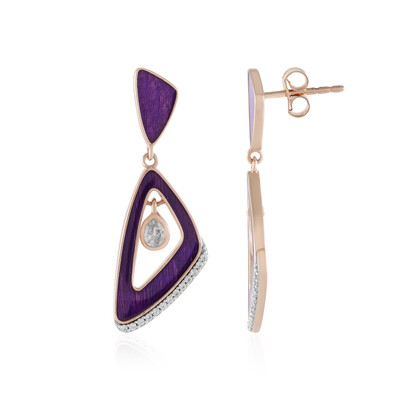 Pendientes en plata con Zircón (Adela Silber)
