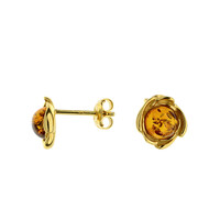 Pendientes en plata con Ámbar báltico