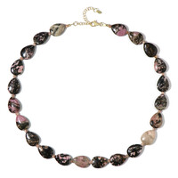 Collar en plata con Rodonita