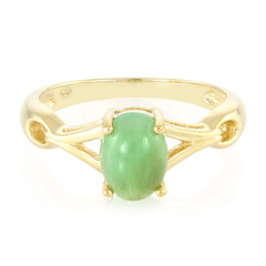 Anillo en plata con Crisoprasa imperial