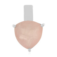 Colgante en plata con Cuarzo rosa