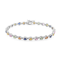 Brazalete en plata con Zafiro azul