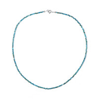 Collar en plata con Apatita azul neón