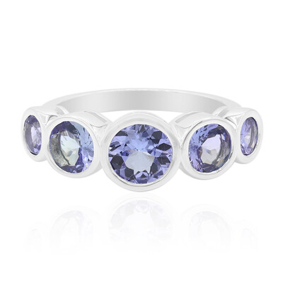 Anillo en plata con Tanzanita sin calentar