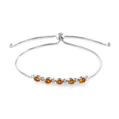 Brazalete en plata con Citrino