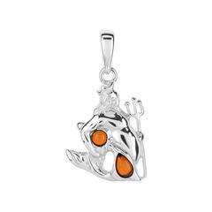 Colgante en plata con Ámbar báltico