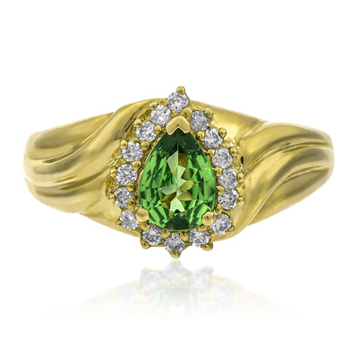 Anillo en oro con Granate tsavorita AAA (CIRARI)