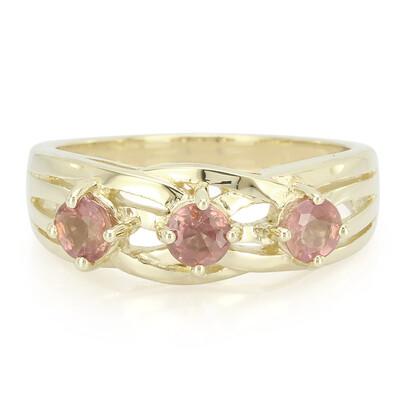 Anillo en oro con Zafiro Padparascha no calentado