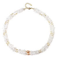 Collar en plata con Hematita dorada