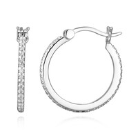 Pendientes en plata con Topacio blanco