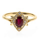 Anillo en oro con Rubí de Mozambique AAA (CIRARI)