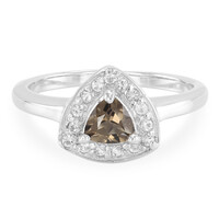 Anillo en plata con Cuarzo ahumado
