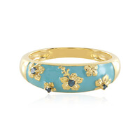 Anillo en plata con Diamante azul I3
