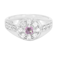Anillo en plata con Zafiro de Ceilán púrpura no calentado