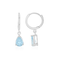 Pendientes en plata con Topacio azul cielo