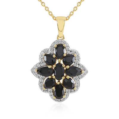 Collar en plata con Espinela negra