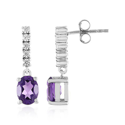 Pendientes en plata con Amatista de Siberia