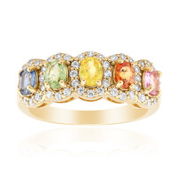 Anillo en plata con Zafiro verde