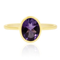 Anillo en oro con Amatista de Zambia