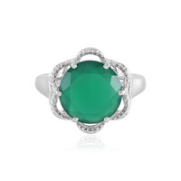 Anillo en plata con Ónix verde (Adela Silber)