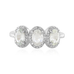Anillo en plata con Zafiro blanco